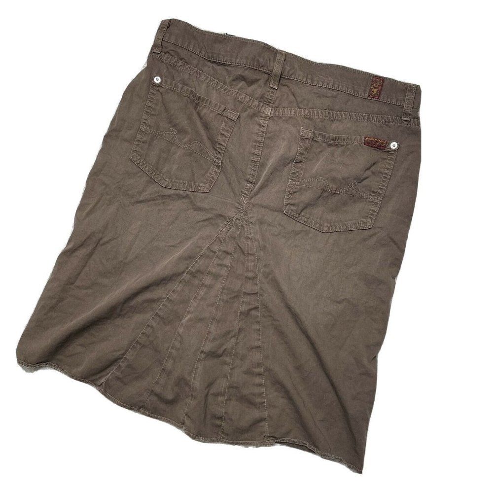 7 For All Mankind 29 brown modest knee length skir